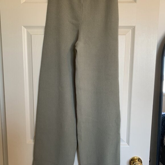 Knitted Khaki Flare Pants - Picture 4 of 6